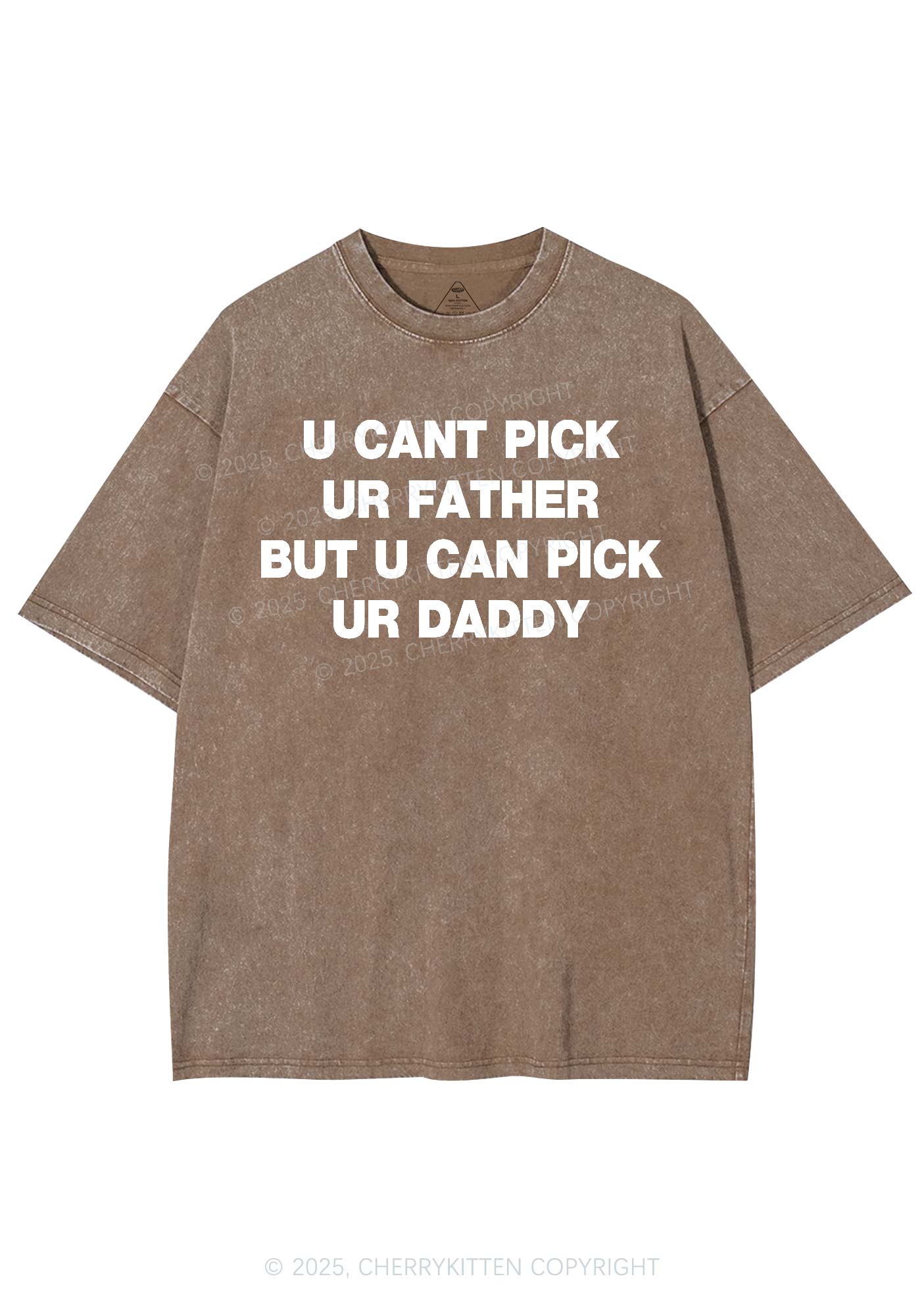 U Can Pick Ur Daddy Y2K Shirts Washed Tee Cherrykitten