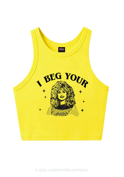 I Beg Your DP Y2K Crop Tank Top Cherrykitten