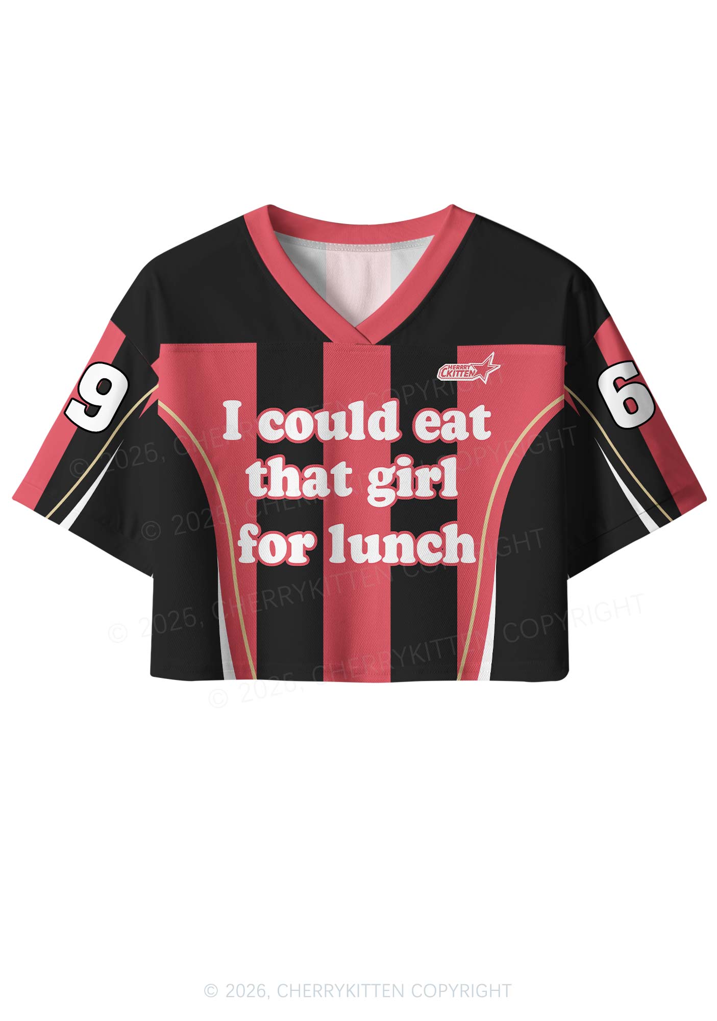 Eat That Girl For Lunch Pride Y2K Crop Sport Jersey Shirts Cherrykitten