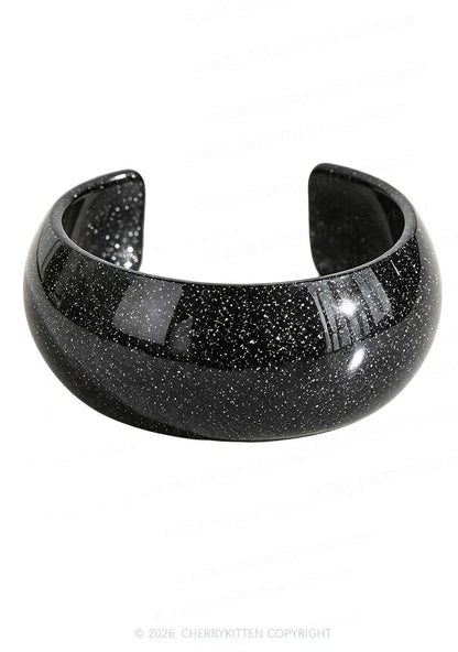 Glitter Candy Color Y2K Open Bangle Cherrykitten