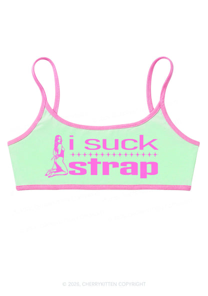 I Suck Strap Y2K Super Crop Cami Cherrykitten
