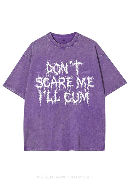 Halloween Dont Scare Me Cum Y2K Shirts Washed Tee Cherrykitten