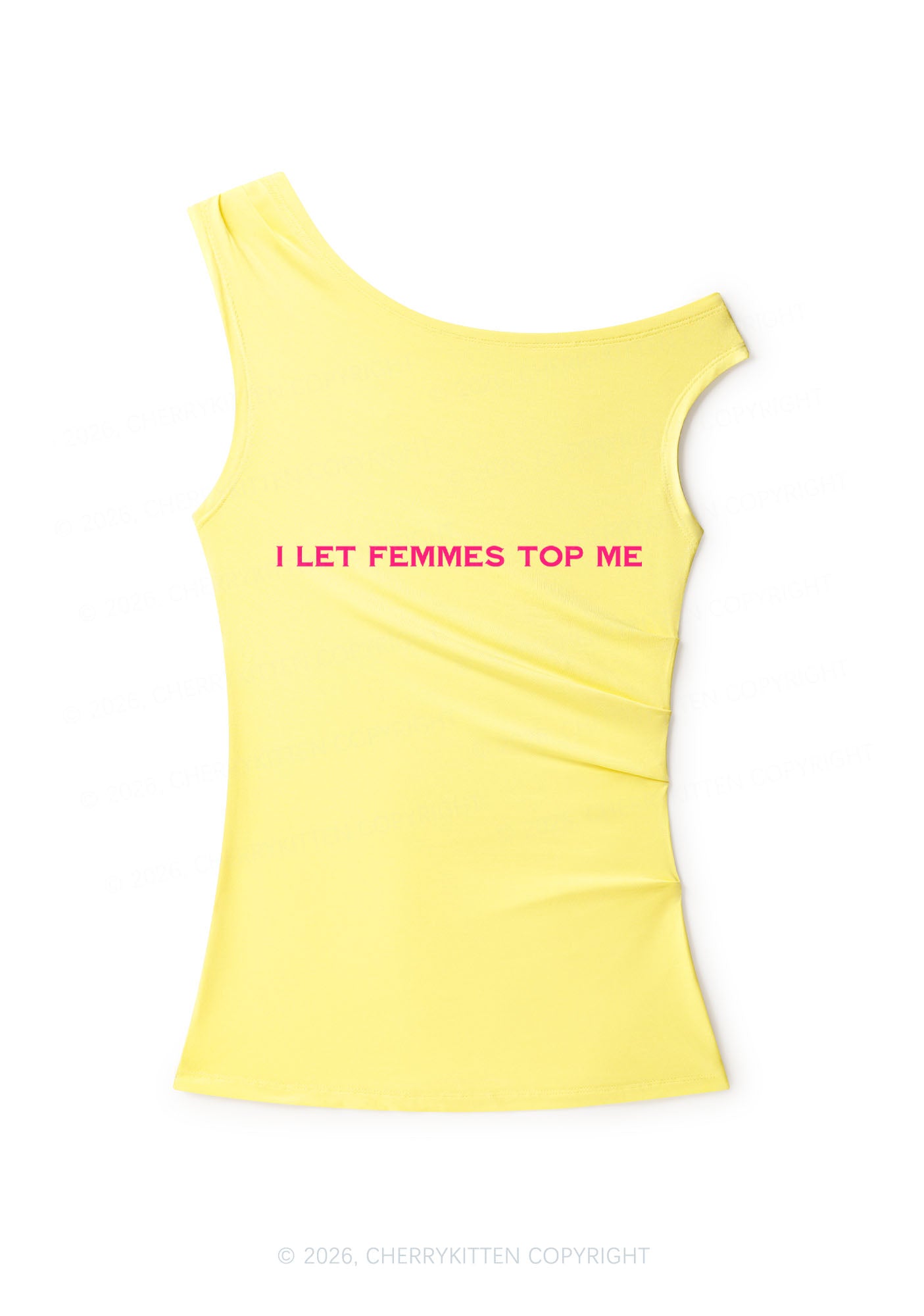 I Let Femmes Top Me Pride Y2K Off Shoulder Tank Top Cherrykitten