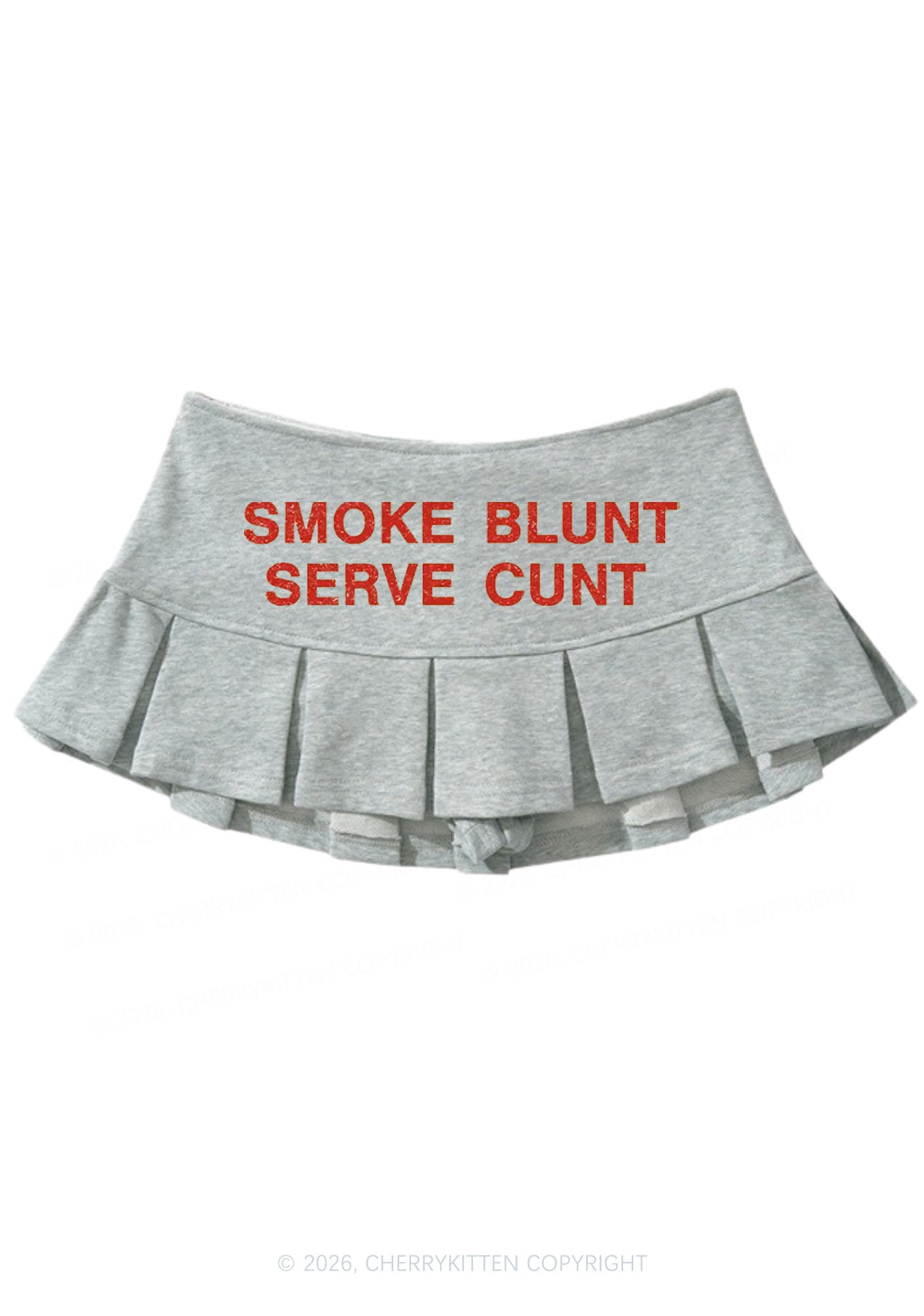 Smoke Blunt Y2K Mini Pleated Skirts Cherrykitten