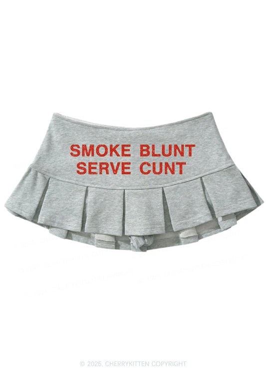 Smoke Blunt Y2K Mini Pleated Skirts Cherrykitten