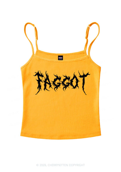 Punk Faggot Pride Y2K Spaghetti Strap Cami Cherrykitten