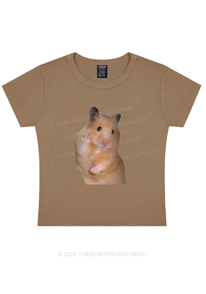 Peace Hamster Y2K Baby Tee Cherrykitten