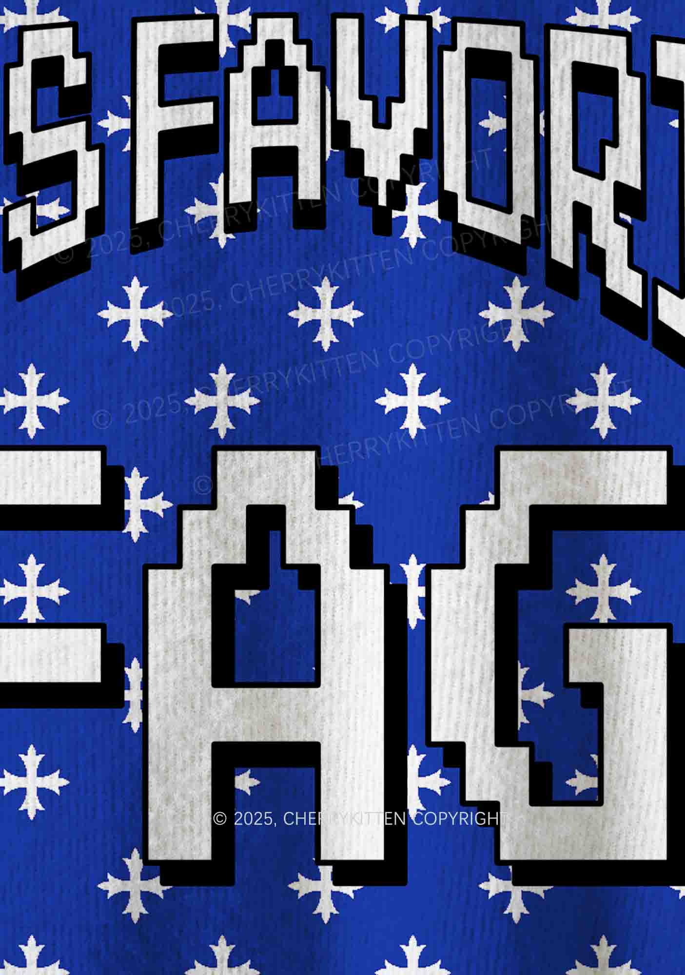 Blue Gods Favorite Fag Pride Y2K Christmas Knit Sweatshirt Cherrykitten