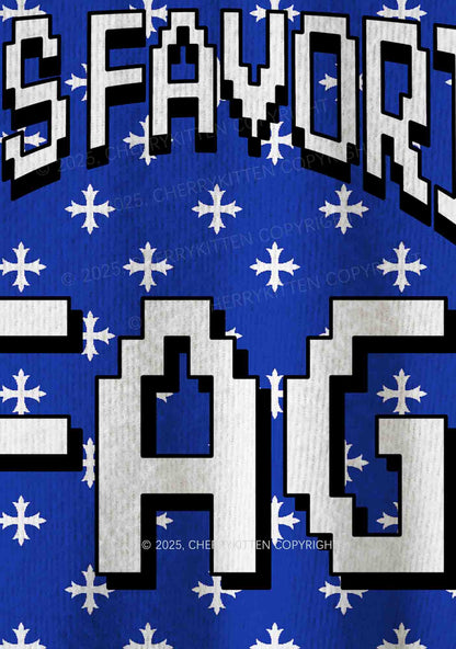 Blue Gods Favorite Fag Pride Y2K Christmas Knit Sweatshirt Cherrykitten