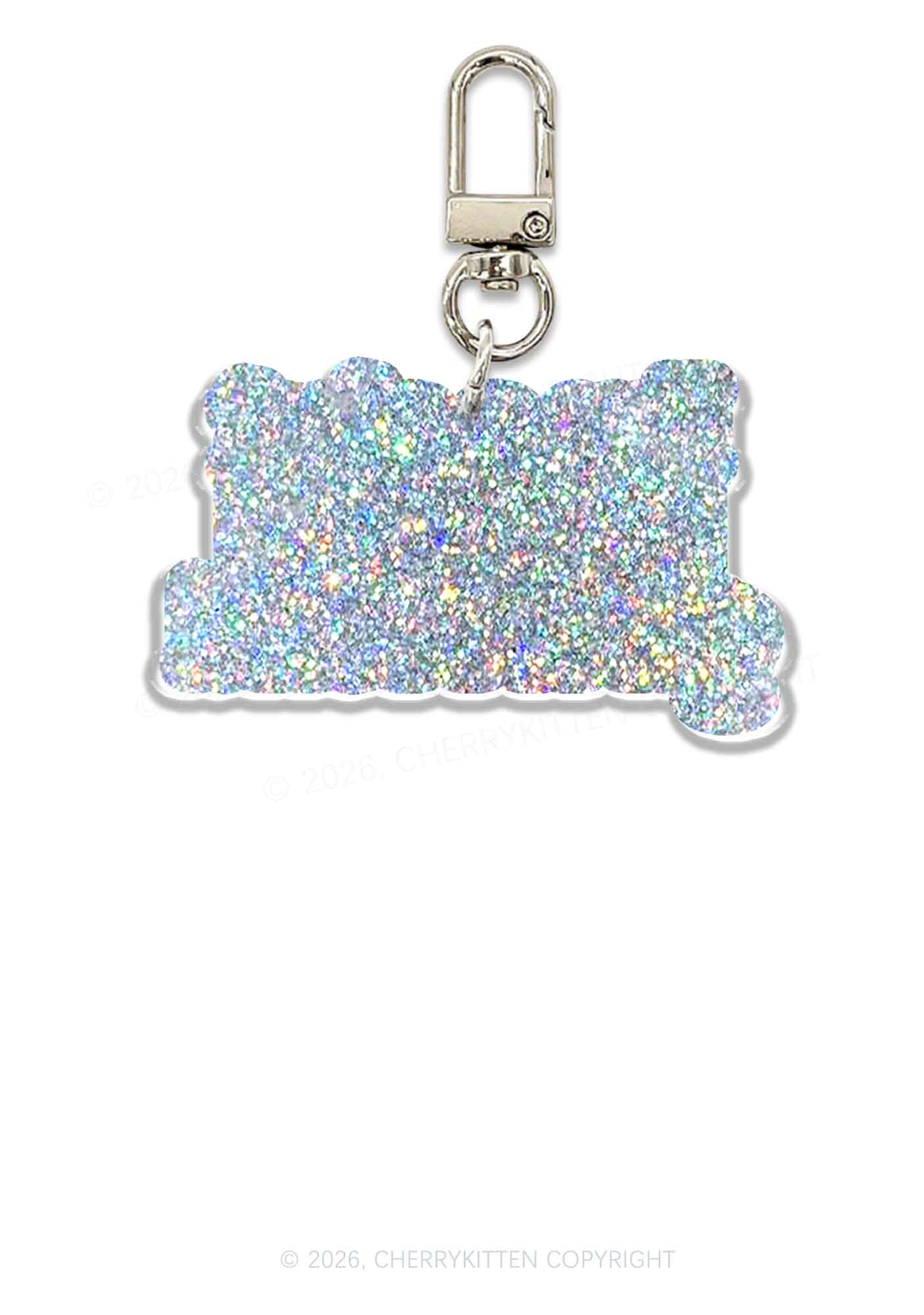 Slxt For My GF Valentine's Day 1pc Y2K Glitter Keychain Cherrykitten