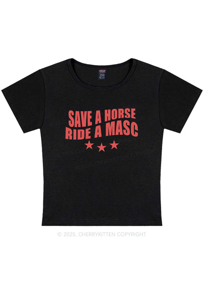 Ride A Masc Pride Y2K Baby Tee Cherrykitten