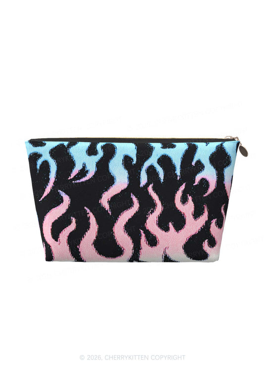 Trans Flame Pride Y2K Makeup Bag Cherrykitten