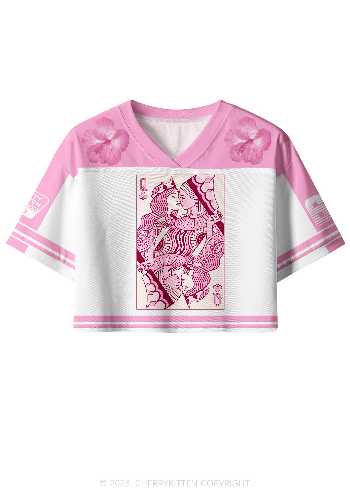 Lesbian Queen Pride Y2K Crop Sport Jersey Shirts Cherrykitten