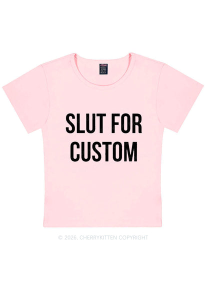 Slxt For Custom Y2K Baby Tee Cherrykitten