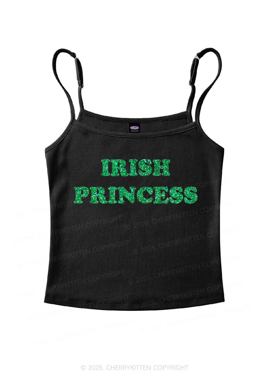 Glitter Irish Princess St Patricks Y2K Spaghetti Strap Cami Cherrykitten