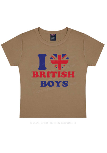 I Love British Boys Y2K Baby Tee Cherrykitten