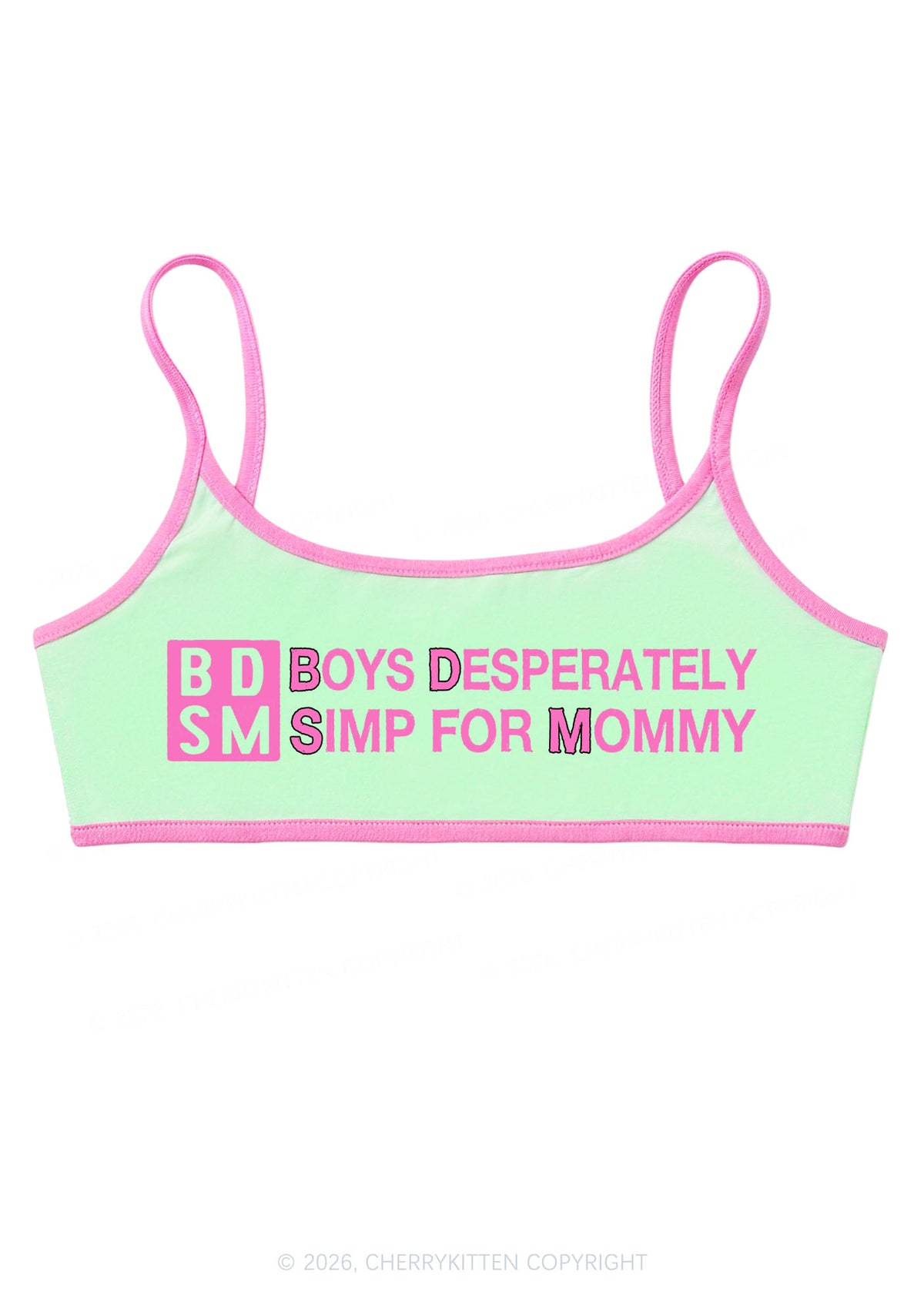 Boys Desperately Simp For Mommy Y2K Super Crop Cami Cherrykitten