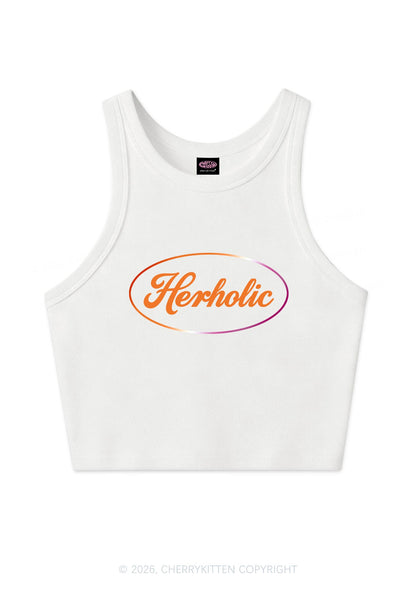 Herholic Lesbian Pride Y2K Crop Tank Top Cherrykitten