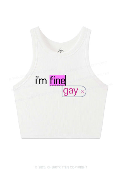 Im Fine Gay Pride Y2K Crop Tank Top Cherrykitten