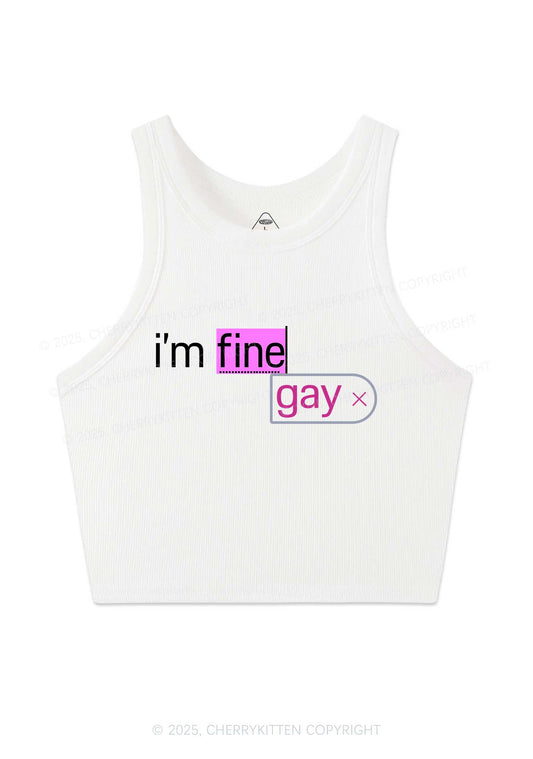 Im Fine Gay Pride Y2K Crop Tank Top Cherrykitten