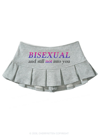 Bisexual And Still Not Into You Pride Y2K Mini Pleated Skirts Cherrykitten