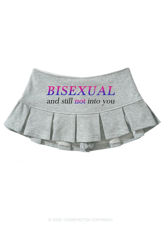 Bisexual And Still Not Into You Pride Y2K Mini Pleated Skirts Cherrykitten