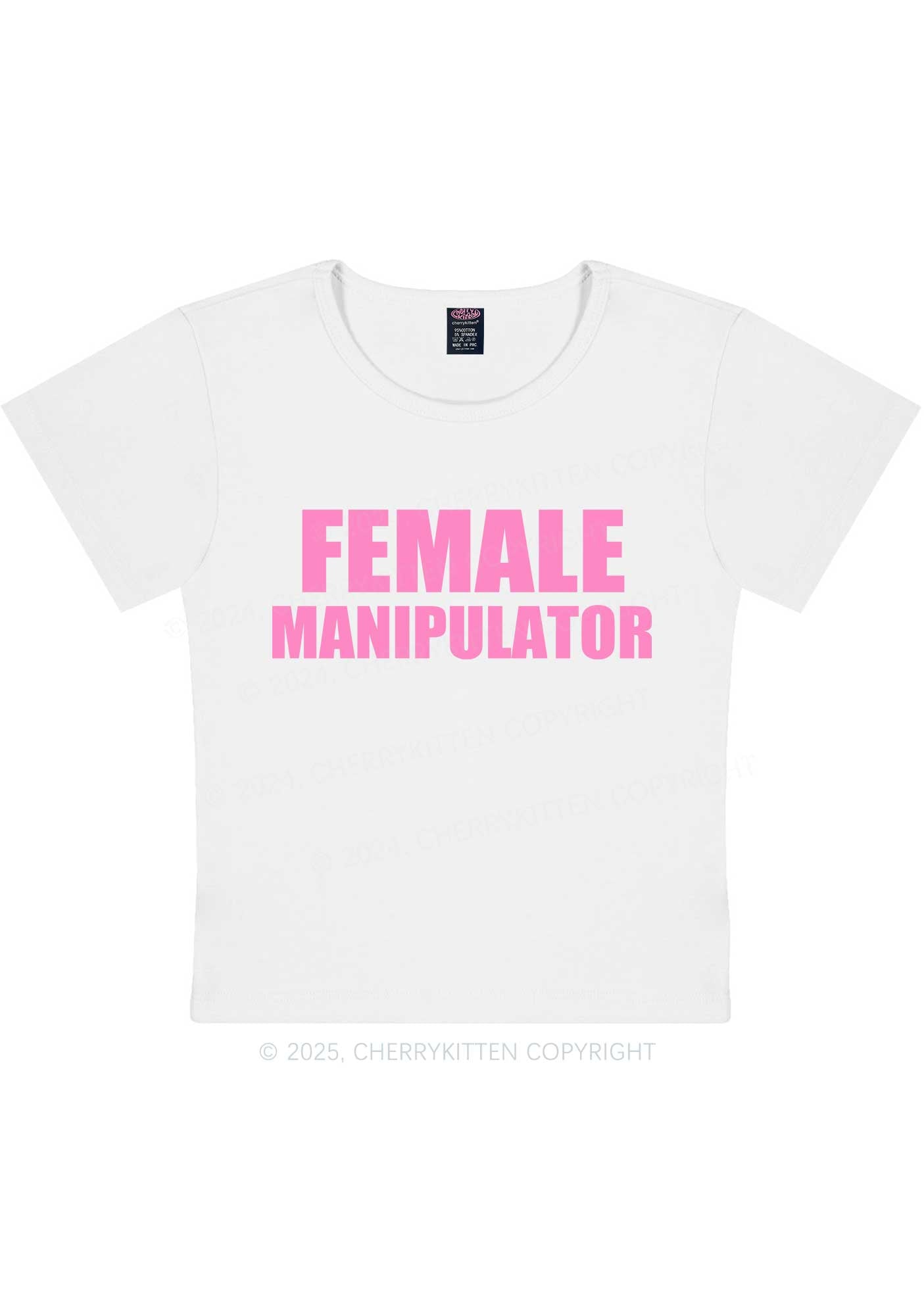 Female Manipulator Y2K Baby Tee Cherrykitten