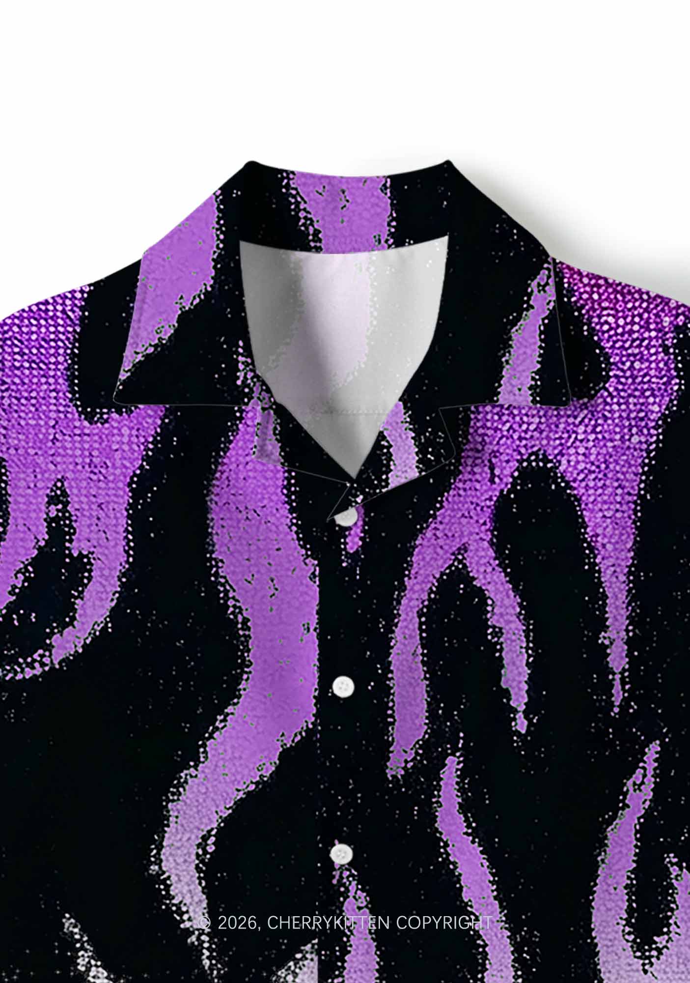 Asexual Flame Pride Y2K Print Hawaiian Shirt Cherrykitten