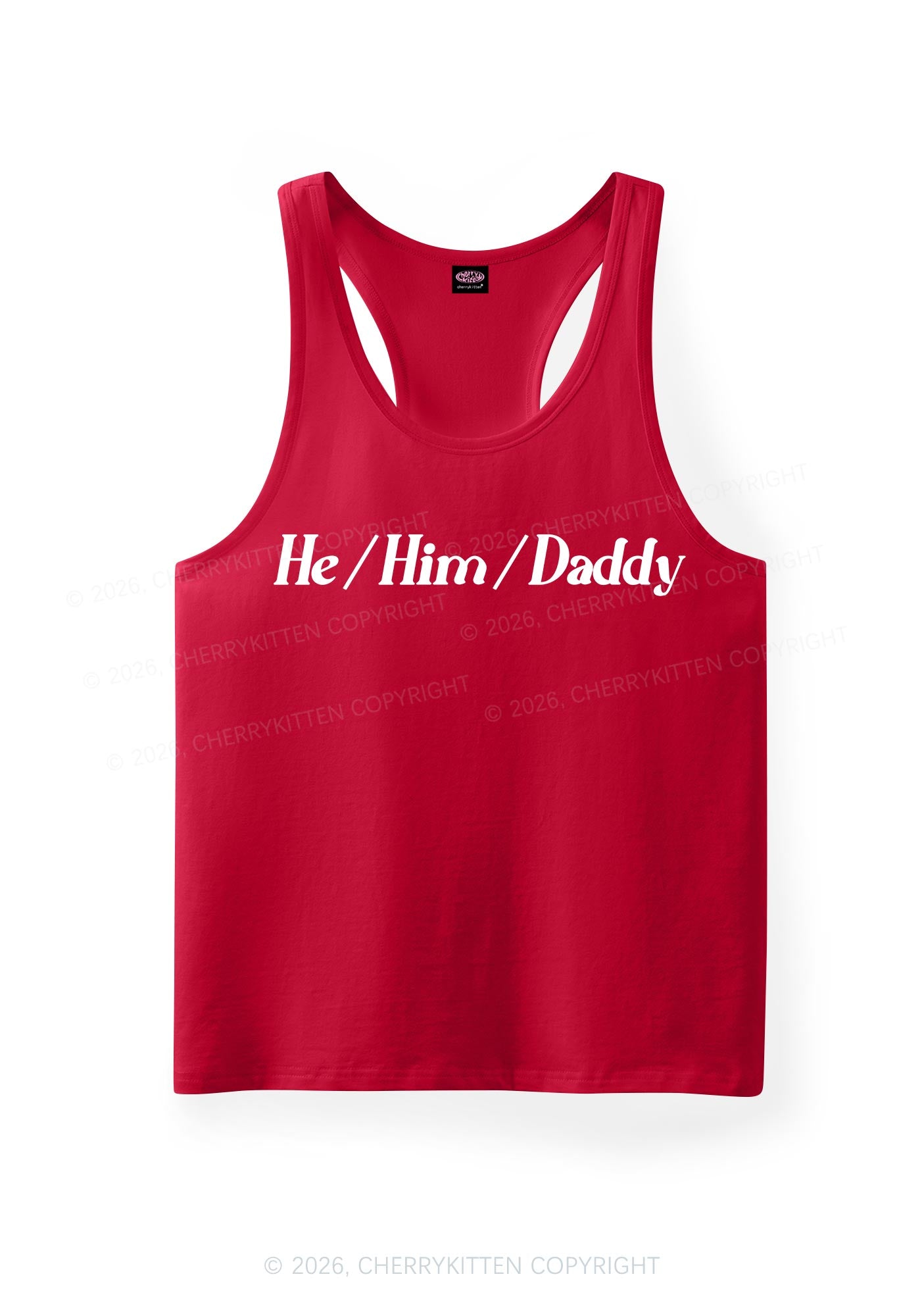He Him Daddy Pride Y2K Men Racerback Tank Top Cherrykitten