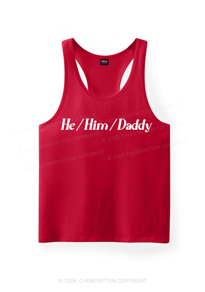 He Him Daddy Pride Y2K Men Racerback Tank Top Cherrykitten