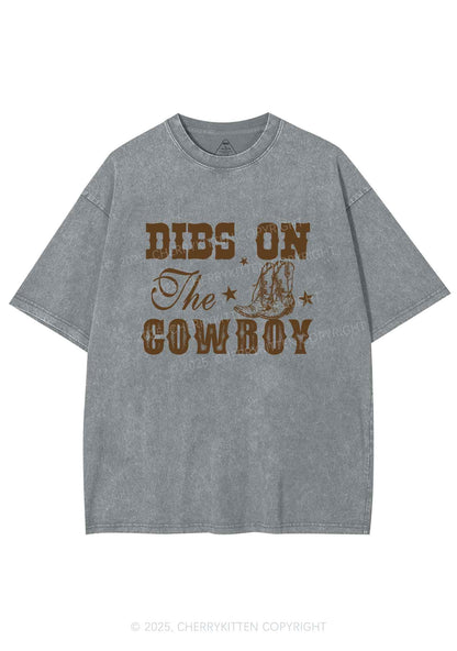 Dibs On The Cowboy Y2K Shirts Washed Tee Cherrykitten