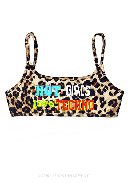 Hot Girls Love Techno Y2K Super Crop Cami Cherrykitten