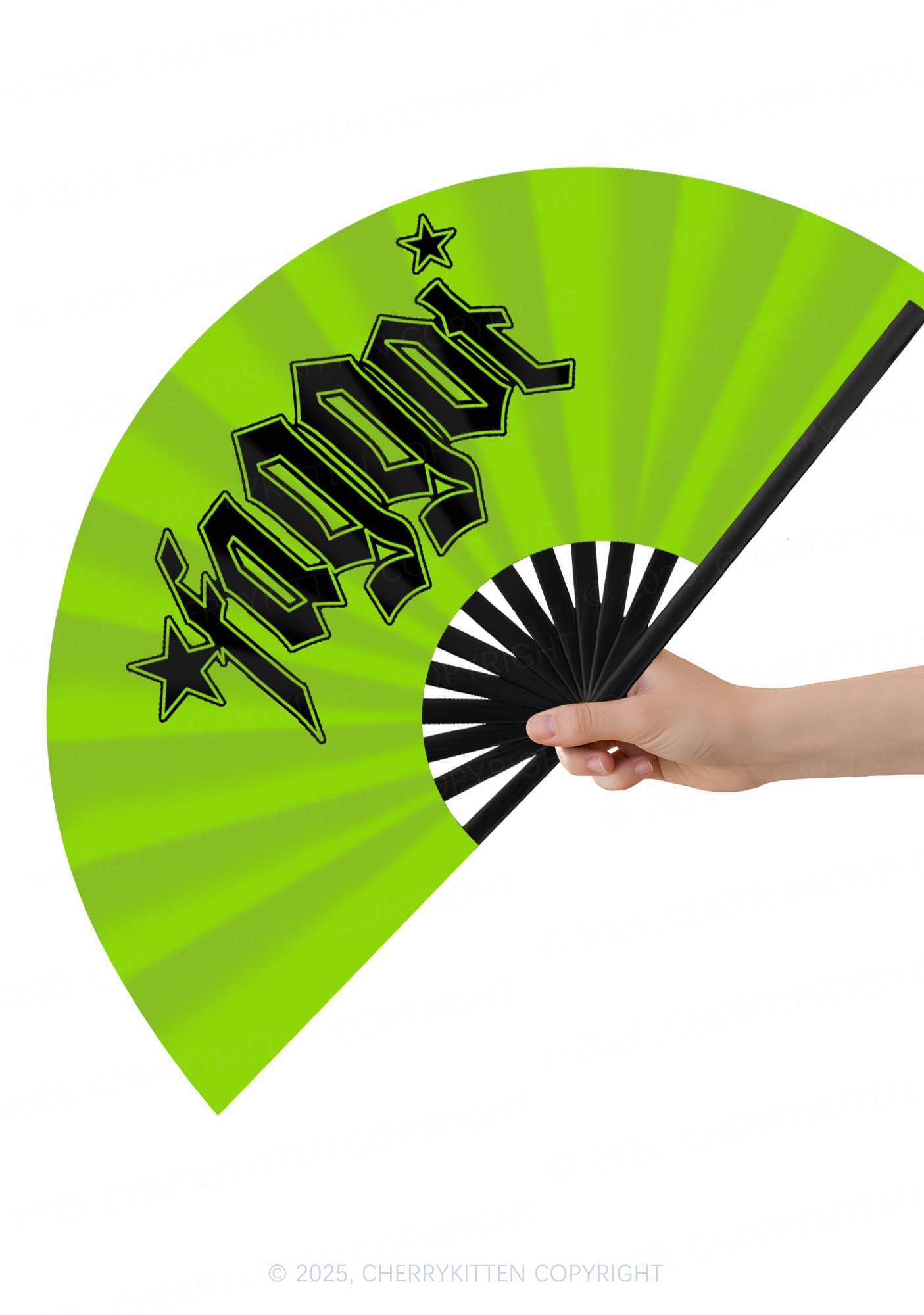 Faggot Stars Pride Y2K Rave Hand Fan Cherrykitten