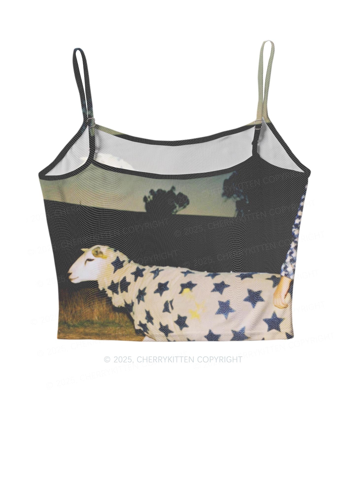 Sheep In Star Cloak Y2K Mesh Cami Tank Cherrykitten