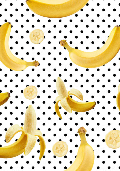 Yellow Banana Y2K Print Midi Skirt Cherrykitten