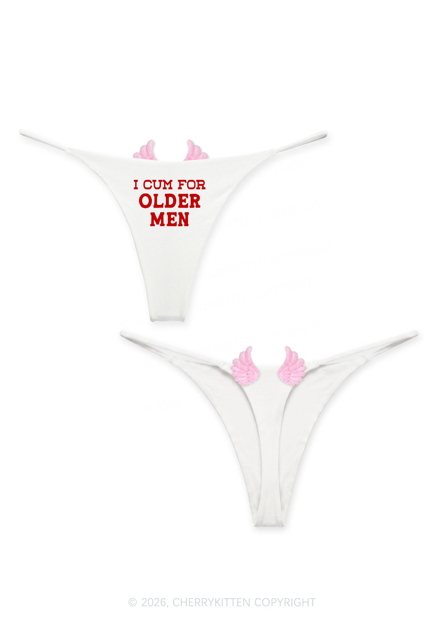Cxm For Older Men Y2K Goth Angel Wings Bikini String Thong Cherrykitten