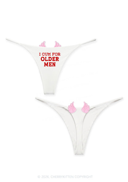 Cxm For Older Men Y2K Goth Angel Wings Bikini String Thong Cherrykitten