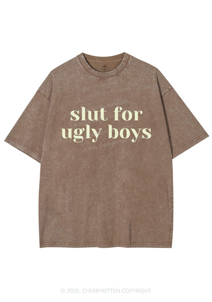 Slxt For Ugly Boys Y2K Shirts Washed Tee Cherrykitten