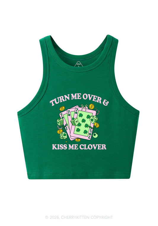Kiss Me Clover Cards St Patricks Y2K Crop Tank Top Cherrykitten