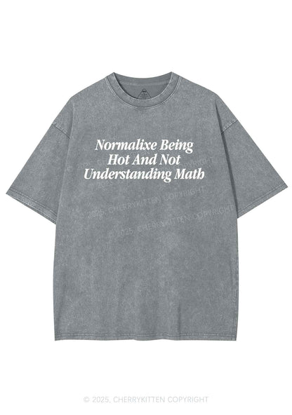 Hot And Not Understanding Math Y2K Washed Tee Cherrykitten