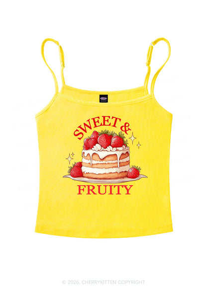 Sweet And Fruity Cake Pride Y2K Spaghetti Strap Cami Cherrykitten