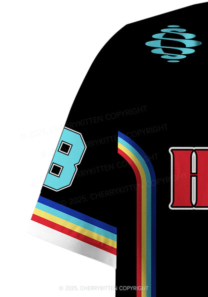 Custom Black Hubby Valentine's Day Y2K Sport Jersey Shirts Cherrykitten