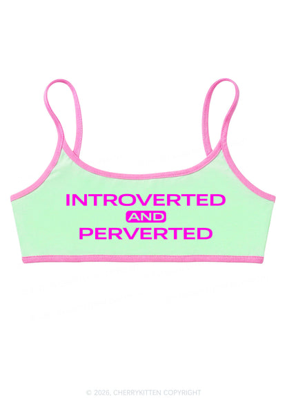 Introverted And Perverted Y2K Super Crop Cami Cherrykitten