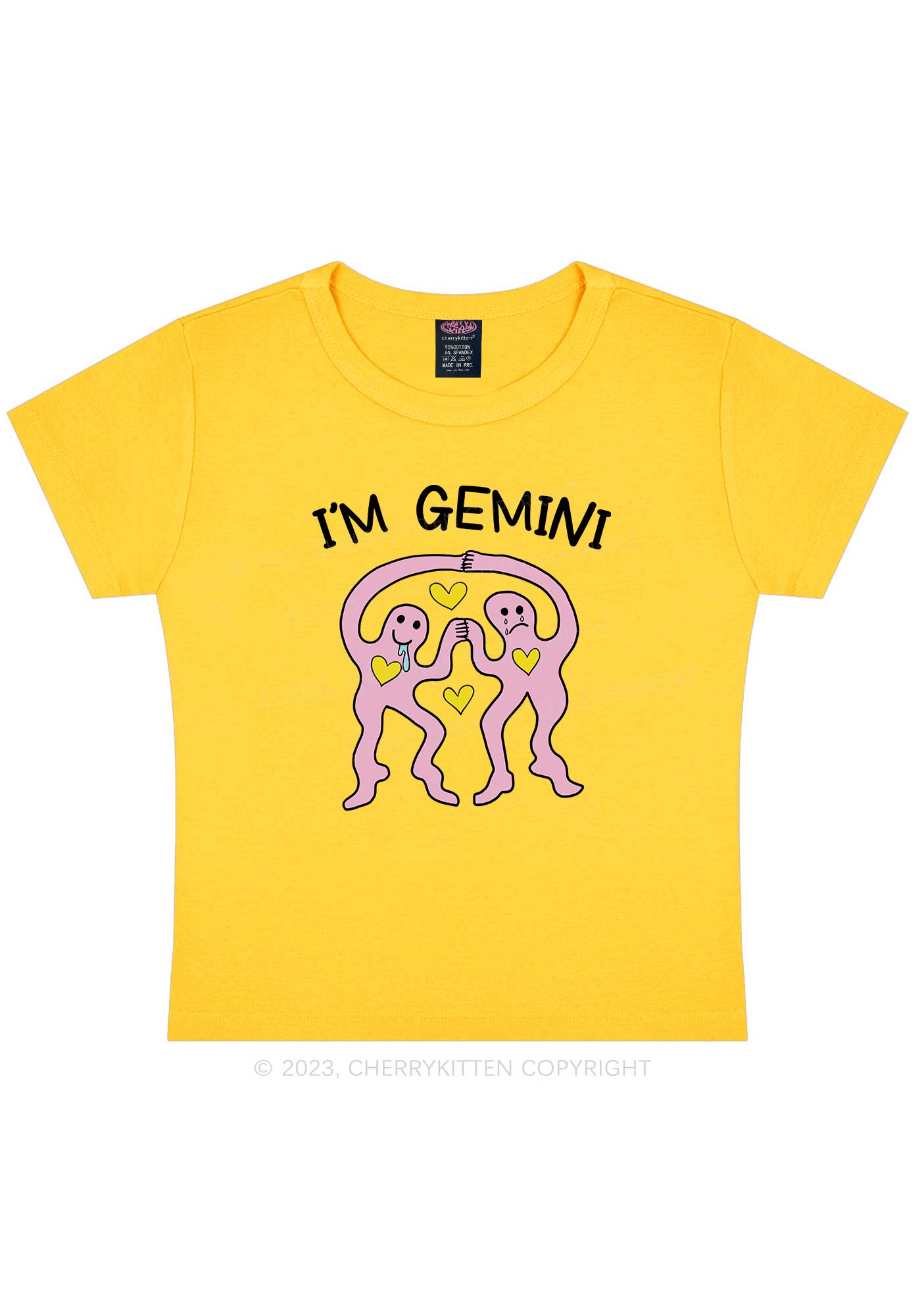 I'm Gemini Y2K Baby Tee Cherrykitten