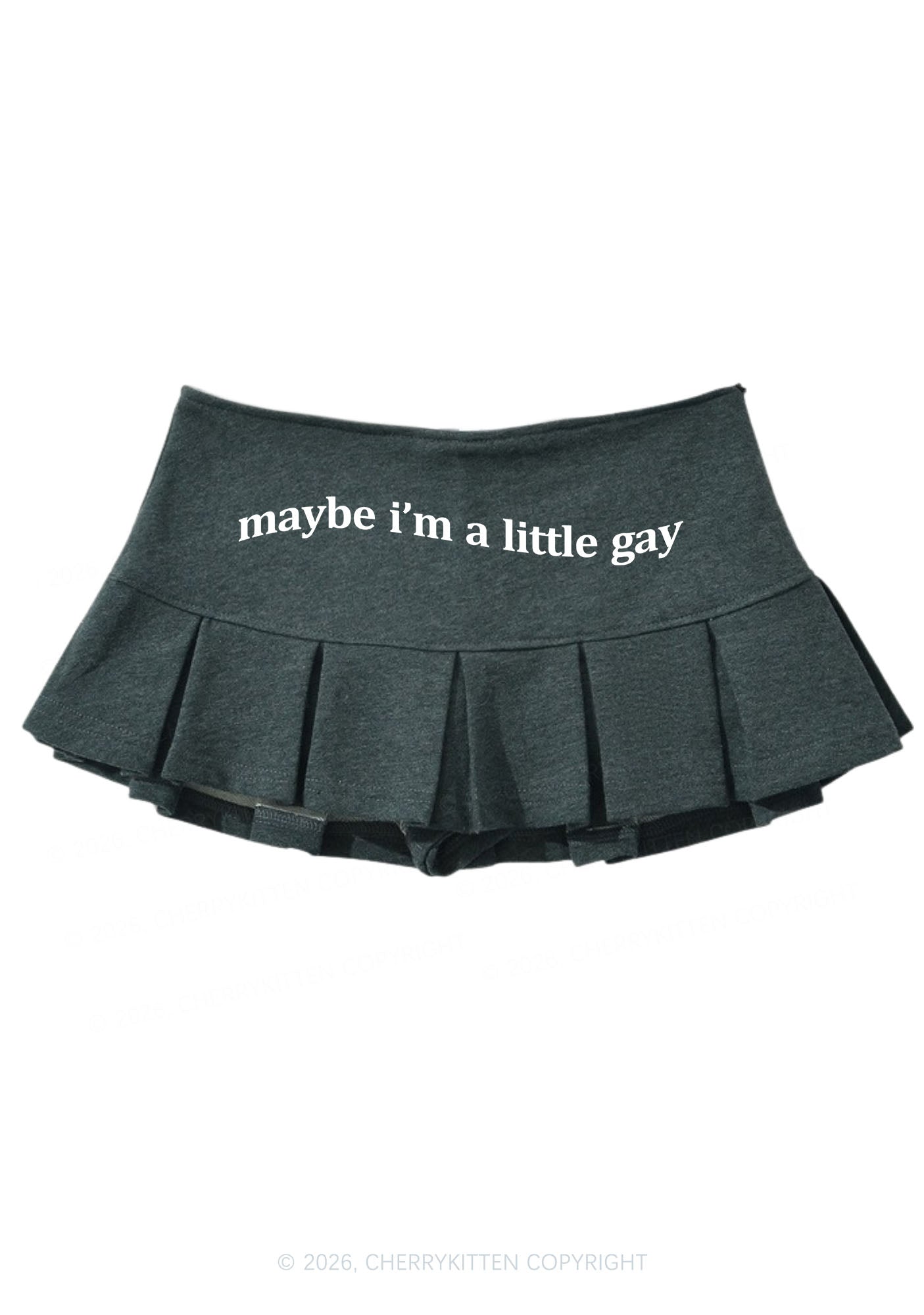 Maybe Im A Little Gay Pride Y2K Mini Pleated Skirts Cherrykitten