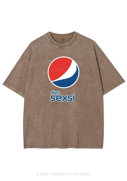 Diet Sexsi Y2K Shirts Washed Tee Cherrykitten