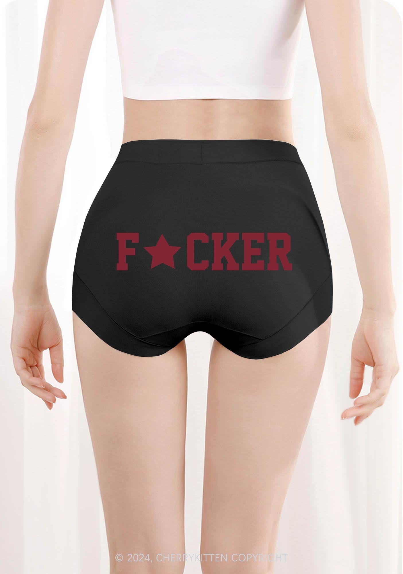 Motherfxcker Two Sides Y2K Mid Rise Waist Boyshort Cherrykitten