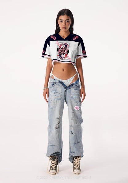 Queens Kissing Pride Y2K Crop Sport Jersey Shirts Cherrykitten