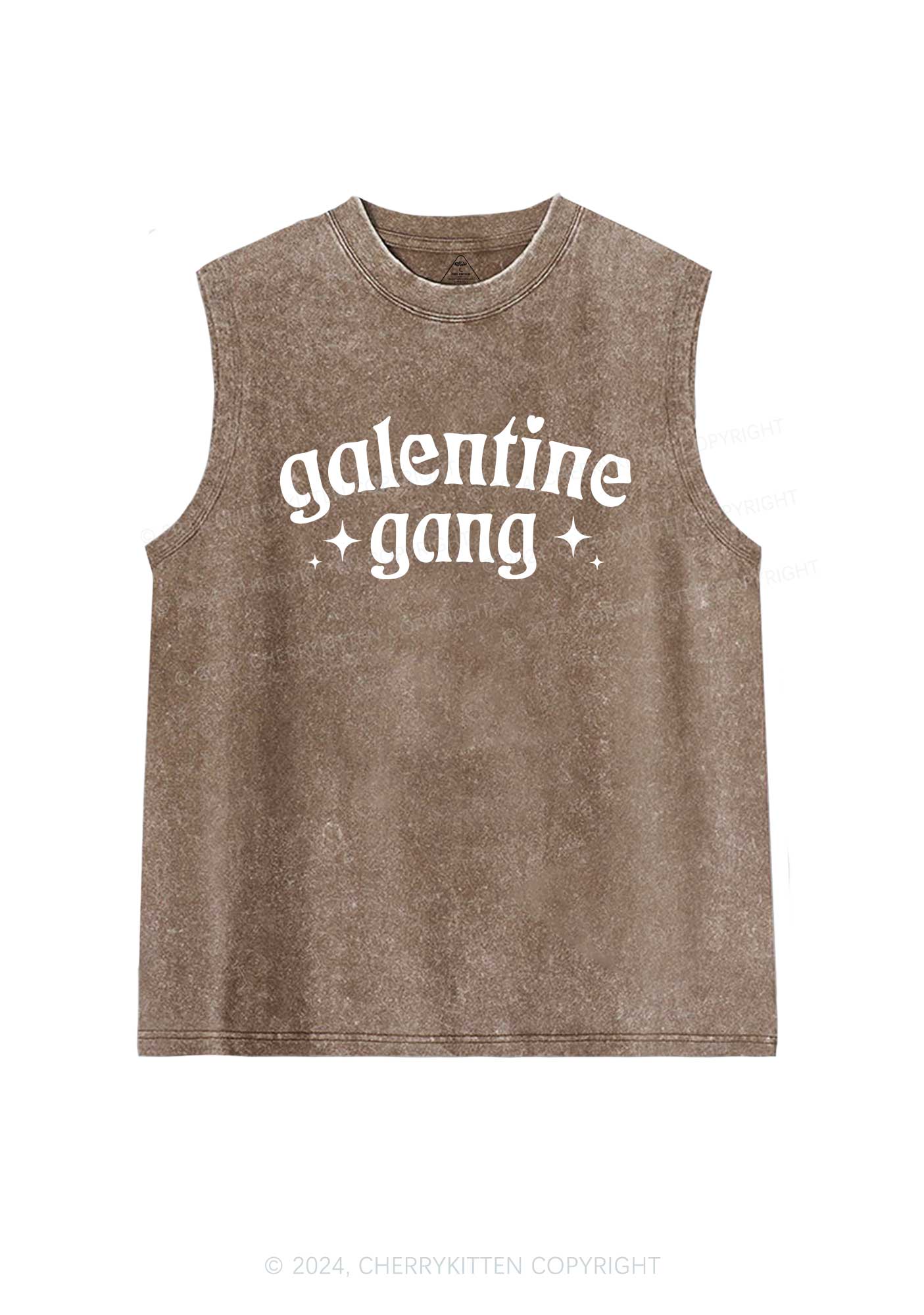 Galentine Gang Y2K Valentine's Day Washed Tank Cherrykitten