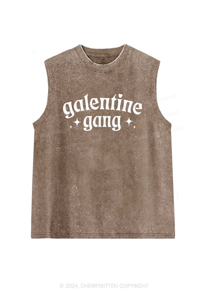 Galentine Gang Y2K Valentine's Day Washed Tank Cherrykitten